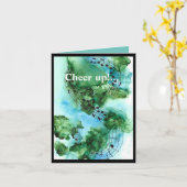 Kop omhoog met achtergrondmuziekkaart kaart (Gele Bloem)