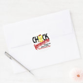 Kop onderbroken 2 hartziekte ronde sticker (Envelop)