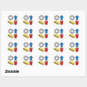 KOP OP, BOTERBLOEM - Grappige Stickers (Vel)