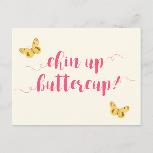 Kop op, boterbloem! Motiverende ansichtkaart Briefkaart (Voorkant)