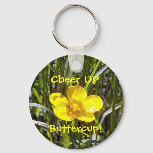 Kop op Buttercup Sleutelhanger (Voorkant)