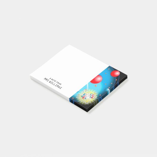 KOP OP, IK GA WETENSCHAP DOEN POST-IT® NOTES (Schuin)