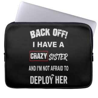 Kop Op Ik Heb Waarschuwing Voor Gekke Zus Laptop Sleeve
