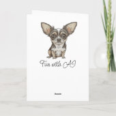 Kop op, mijn vriend | Schattig Chihuahua Kaart (Achterkant)