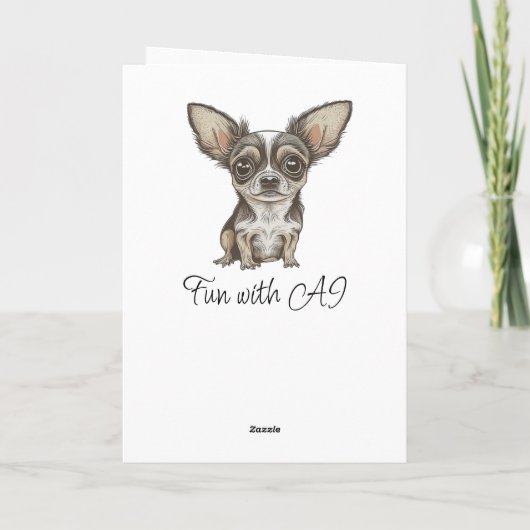 Kop op, mijn vriend | Schattig Chihuahua Kaart (Achterkant)