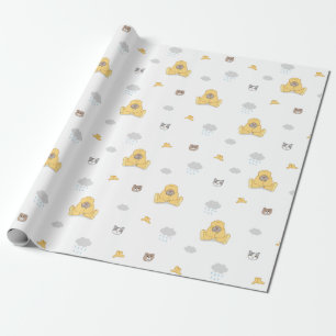 Kop op puddle duck wrapping - kunst van Irina Kolb Cadeaupapier