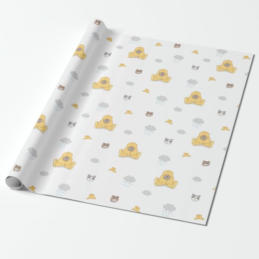 Kop op puddle duck wrapping - kunst van Irina Kolb Cadeaupapier (Uitgerold)