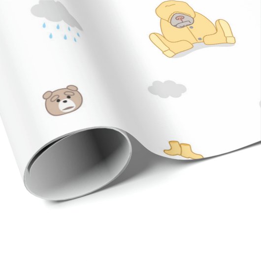 Kop op puddle duck wrapping - kunst van Irina Kolb Cadeaupapier (Rol Hoek)