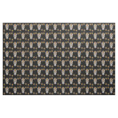 Kop op zwarte suikerschedel stof (Fat Quarter)