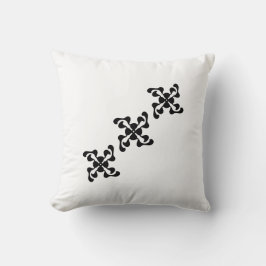 Kop Q gespiegeld Modern Zwart en Wit Kussen