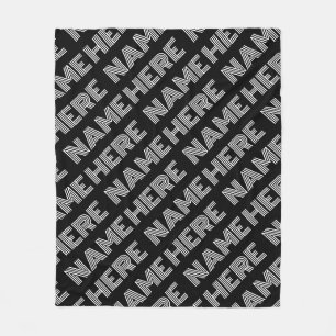 Kop Retro-moderne Naam of Woord Patroon Fleece Deken