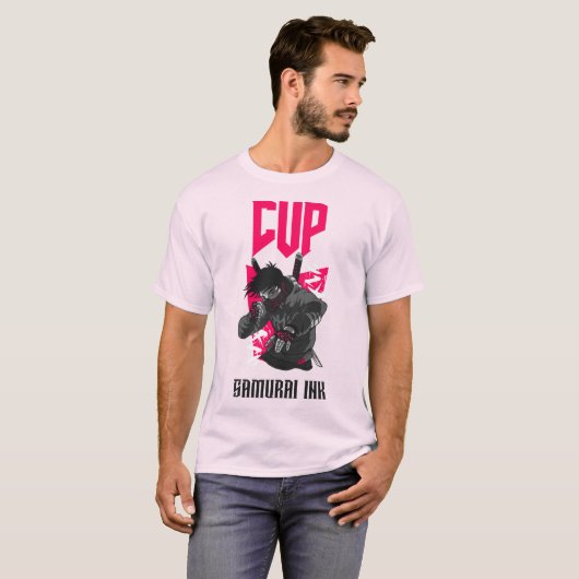 Kop Samurai inkt II T-shirt (Voorkant volledig)