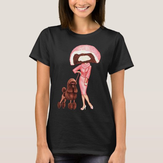 Kop SneeuwCake Poodle Pin Up T-shirt (Voorkant)