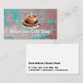 Kop stoom koffie | City Skyline Visitekaartje (Voorkant / Achterkant)