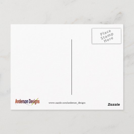 Kop Tekenen zwart en wit op Taupe Briefkaart (Achterkant)