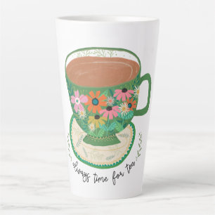 Kop thee Bloemen Quote Mok