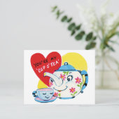 Kop thee Valentijn Feestdagenkaart (Staand voorkant)