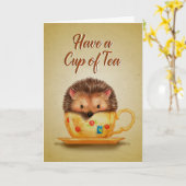 Kop thee Wenskaart Kaart (Gele Bloem)