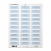 Kop Typografie Gletsjerblauw Modern Trouwen Etiket (Full Sheet)