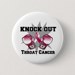 Kop uit Throat Cancer Ronde Button 5,7 Cm