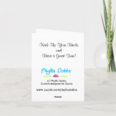 Kop uw Heels Greeting of Noteer Kaart Geel (Achterkant)