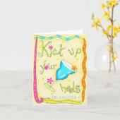 Kop uw Heels Greeting of Noteer Kaart Geel (Gele Bloem)