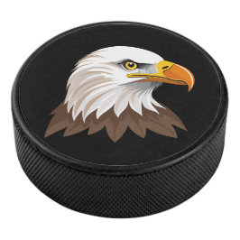 Kop van Amerikaanse zeearend Hockey Puck