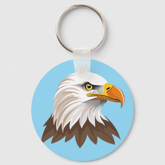 Kop van Amerikaanse zeearend Sleutelhanger (Voorkant)