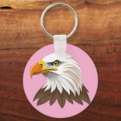 Kop van Amerikaanse zeearend Sleutelhanger (Achterkant)