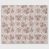 Kop van de Cartoon van de Terugwerper van Labrador Cadeaupapier (Vlak)