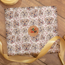 Kop van de Cartoon van de Terugwerper van Labrador Cadeaupapier