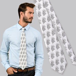 Kop van de Haan Lijntekening Stropdas