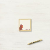 Kop van de Rode Haan Post-it® Notes (Op bureau)