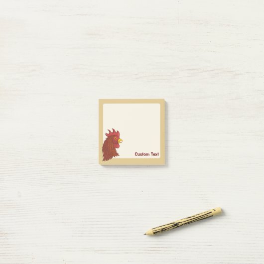 Kop van de Rode Haan Post-it® Notes (Op bureau)