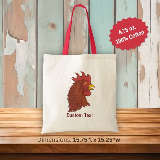 Kop van de Rode Haantje Tote Bag