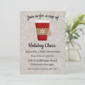 Kop van de Vakantie Cheer Kerstmis Uitnodiging (Staand voorkant)