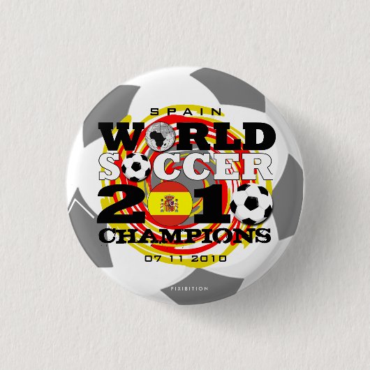 Kop van de Wereld van Spanje 2010 de Button van (Voorkant)