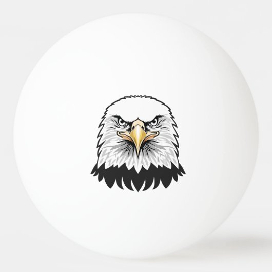 Kop van een Amerikaanse zeearend Pingpongbal (Voorkant)