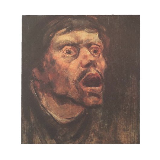 Kop van een Boze Man (Verdriet en Lijden) Notitieblok (Voorkant)