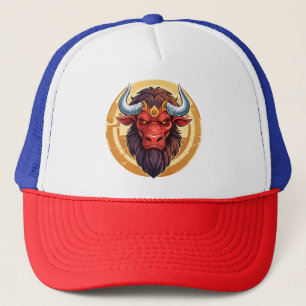 Kop van een Minotaurus uit de Griekse mythologie Trucker Pet