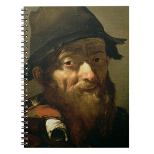 Kop van een oude man, detail van Portret van een o Notitieboek