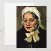 Kop van een oude vrouw met witte kap van Vincent v (Voorkant / Achterkant)