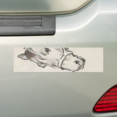 Kop van een Paard (door Alfred Dehodencq) Bumpersticker (Op auto)