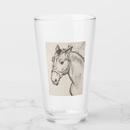 Kop van een paard (door Alfred Dehodencq) Glas
