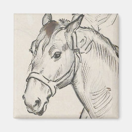 Kop van een paard (door Alfred Dehodencq) Magneet