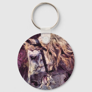 Kop van een paard door Giovanni Boldini, Vintage K Sleutelhanger