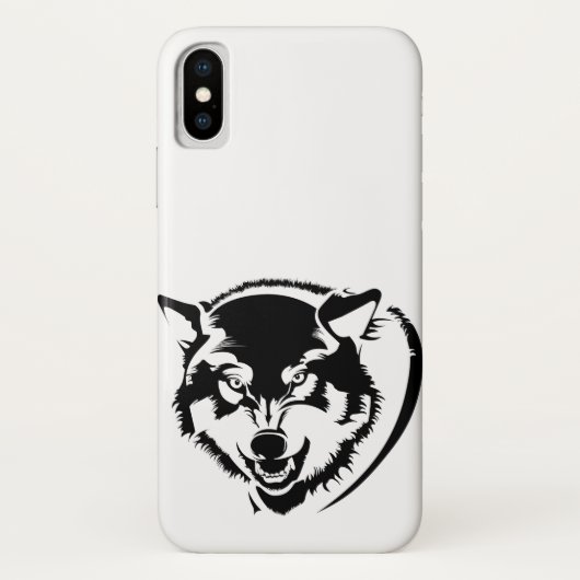 Kop van een Wolf Case-Mate iPhone Case (Achterkant)