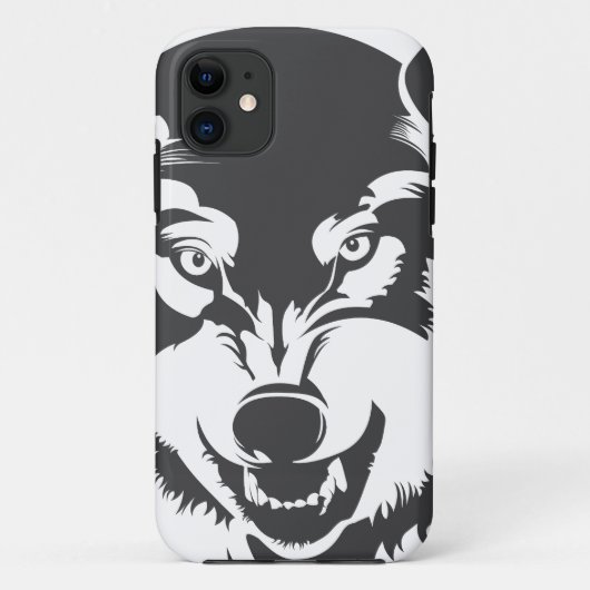 Kop van een Wolf Case-Mate iPhone Hoesje (Achterkant)