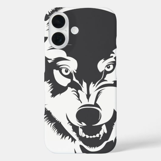 Kop van een Wolf Case-Mate iPhone Hoesje (Achterkant)