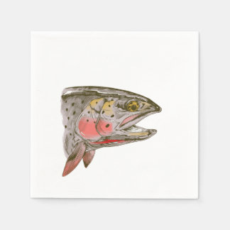 Kop van forel servet